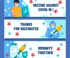 Set of Banners of Covid Vaccines