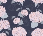 Blooming Hydrangea Seamless Pattern