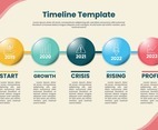 Infographic Timeline Templete with Pastel Color