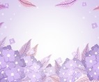 Purple Floral Hydrangea Background