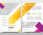 Company Profile Template with Purple Yellow Gradient