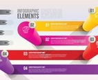 Infographic Step with Gradient Cylinder Shapes