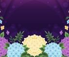 Beautiful Floral Hydrangea Background