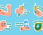 Sticker Set of Covid-19 Vaccinated