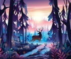 Reindeer in The Nature Concept