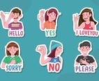 Sign Language Sticker Collection