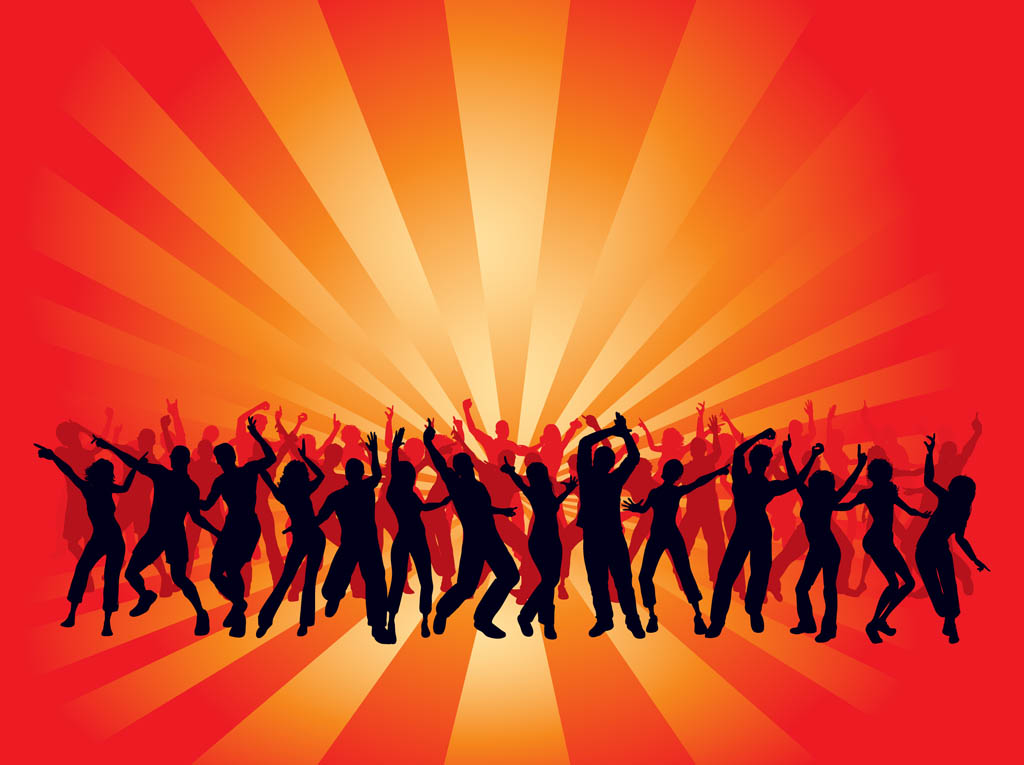 Dancing Crowds Background Vector Art & Graphics | freevector.com