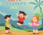 Happy Children Playing