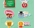 Set of Stickers for Teacher's Day
