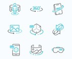 Set of Virtual And Augmeted Reality Icon
