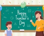 Happy Teacher's Day Celebration Background