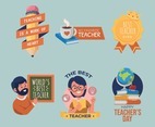 Set of Teachers Day Sticker