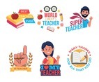 Set of Teacher Day Sticker