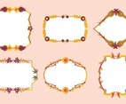 Autumn Flowers and Floral Frames