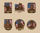 Set of Veterans Day Sticker