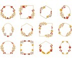 Autumn Leaves and Foliage Wreath Collection