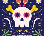 Dia De Los Muertos with Skull Element Background