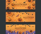 Set of Halloween Banner