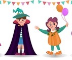 Halloween Costume Party Cartoon Character