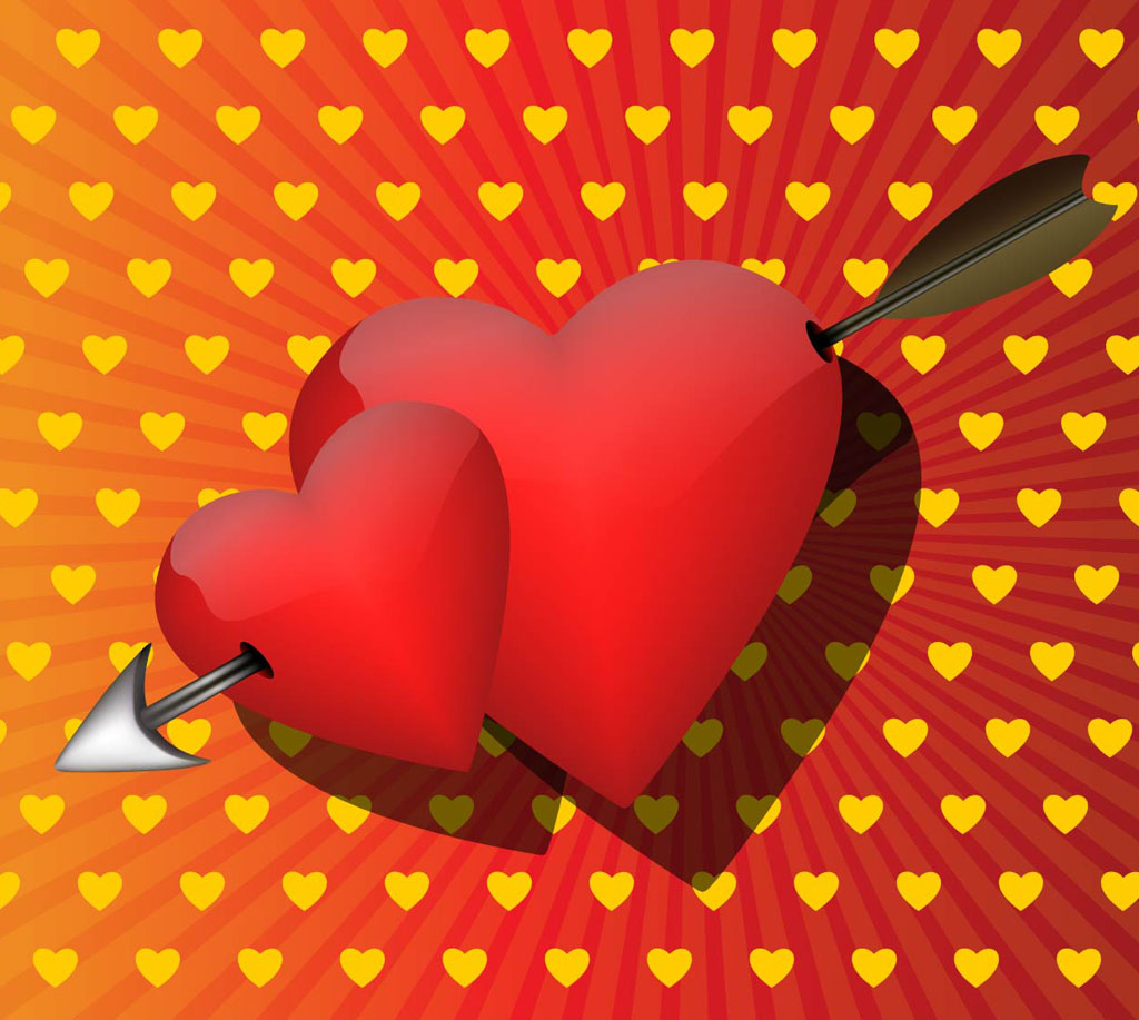 Romantic Love Card Vector Vector Art & Graphics