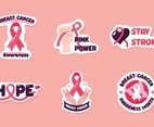 World Breast Cancer Awareness Month Sticker Set