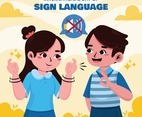 Couple Discuss using Sign Language