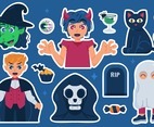 Halloween Costume Sticker Set