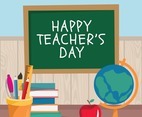 Happy Teacher's Day Colorful Illustration