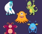 Halloween Monster Characters Set