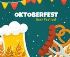 Beer Sausage Snack Party at Oktoberfest Festival