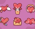 Cute Heart Sticker Collection