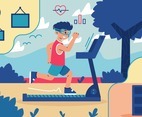 Virtual Run with Treadmill Concept