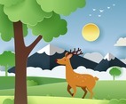 Nature with Paper Craft Concept