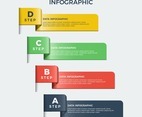 Metallic Colored Step by Step Infographic