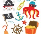 Cute Hand Drawn Pirates Element Collection