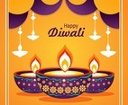 Yellow Diwali Background