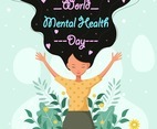 Mental Health Day With Happy Woman
