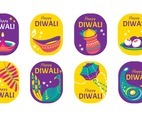 Set of Happy Diwali Sticker Collection