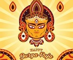 Durga Puja Indian Traditional Festival Concept