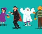 Set of Cartoon Characters for Halloween