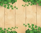 Wood and Foliages Background Concept