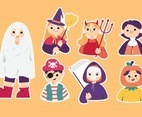 Halloween Costume Party Sticker Set