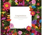 Beautiful and Colorful Floral Greeting Card Template