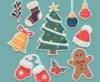 Set of Christmas Item Sticker