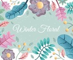 Winter Floral Background