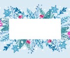Winter Floral with Frame Background