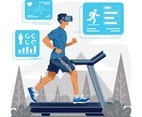 Virtual Running with Treadmill Concept
