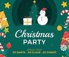 Flat Christmas Party Flyer