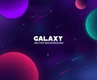 Galaxy Background with Planets
