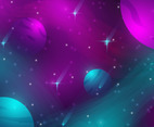 Galaxy Gradient Background with Sparkle and Star